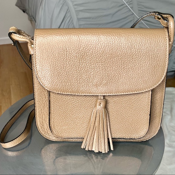 BORSE IN PELLE • Genuine Leather • Made In Italy • Crossbody Purse • Brown/Tan - Picture 7 of 16
